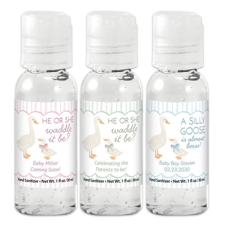 Baby Shower Hand Sanitizer Favors, A Silly Goose is Almost Loose