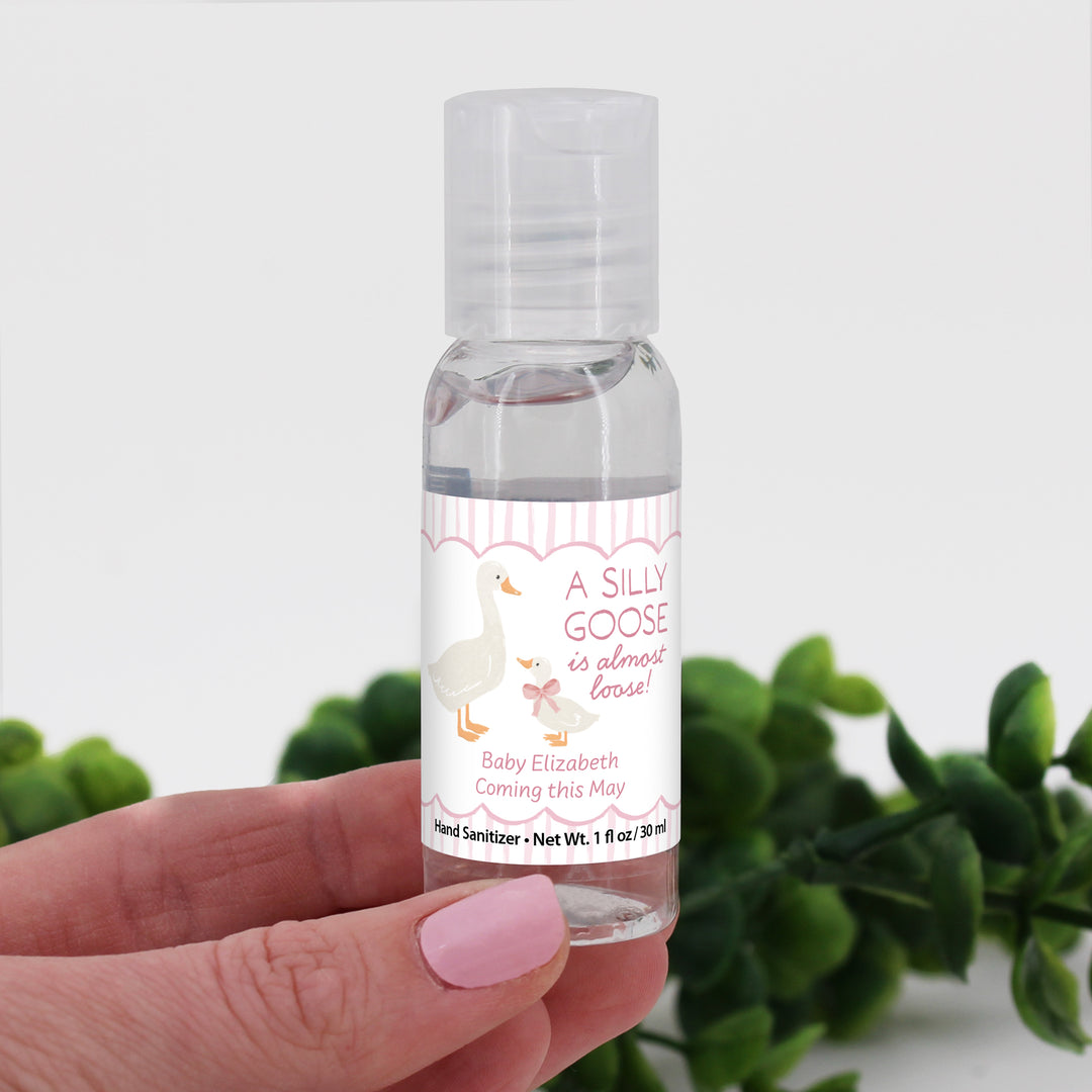 Baby Shower Hand Sanitizer Favors, A Silly Goose is Almost Loose