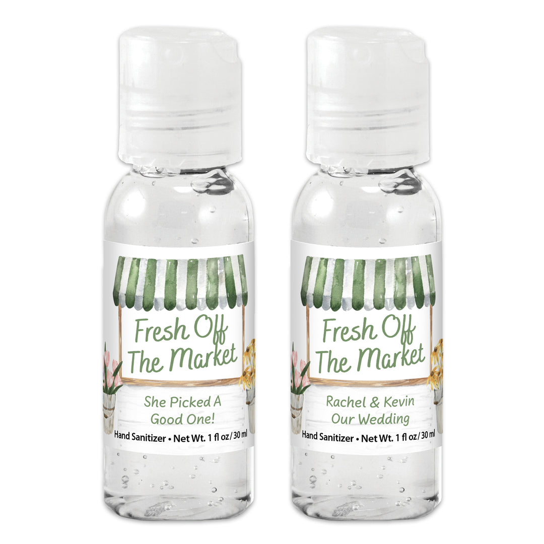 Fresh Off the Market, Bridal Shower Favors, Hand Sanitizer 1 oz Gel