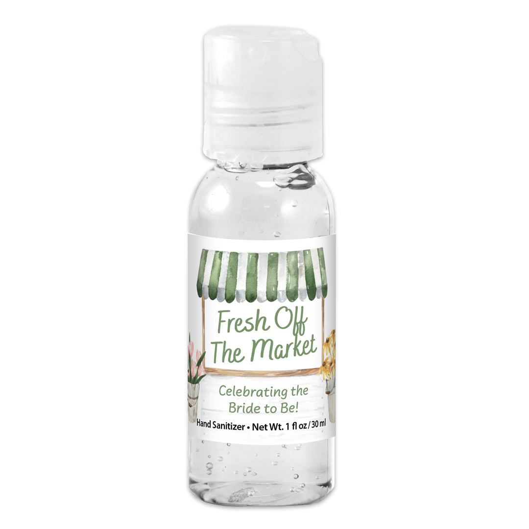 Fresh Off the Market, Bridal Shower Favors, Hand Sanitizer 1 oz Gel