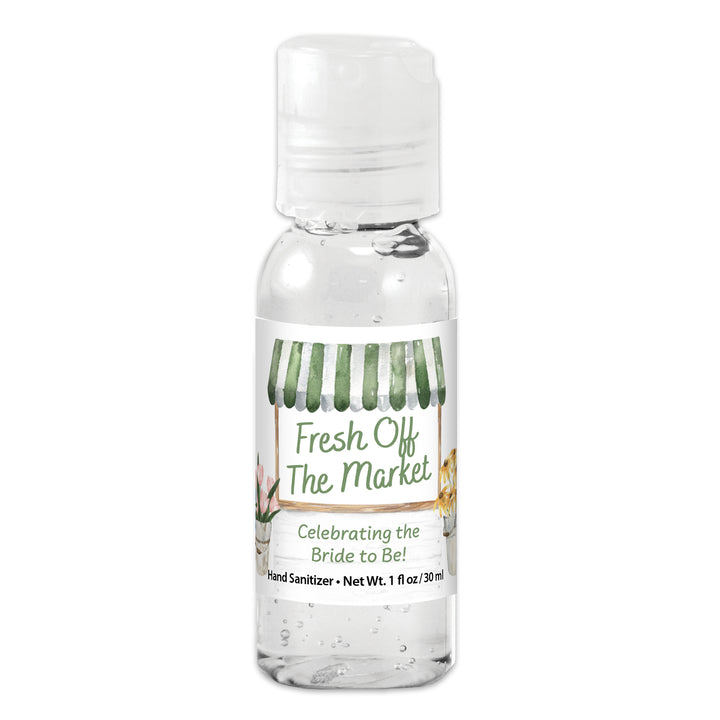 Fresh Off the Market, Bridal Shower Favors, Hand Sanitizer 1 oz Gel