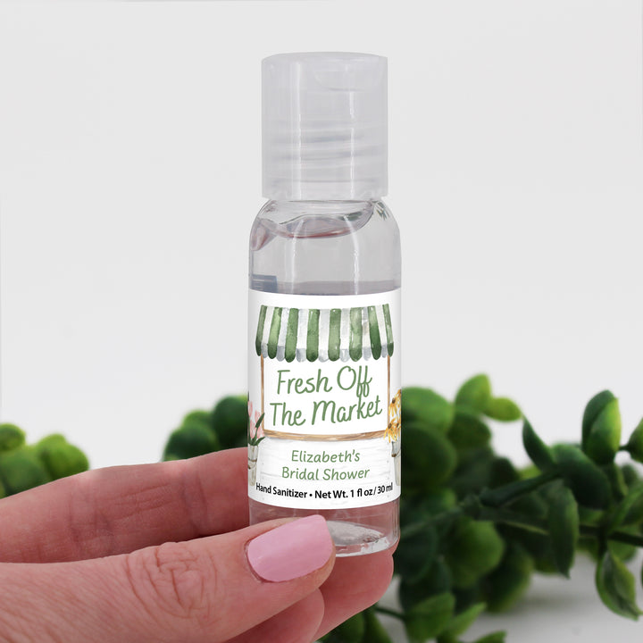 Fresh Off the Market, Bridal Shower Favors, Hand Sanitizer 1 oz Gel