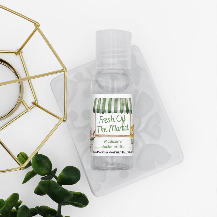 Fresh Off the Market, Bridal Shower Favors, Hand Sanitizer 1 oz Gel