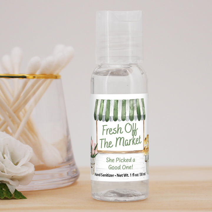 Fresh Off the Market, Bridal Shower Favors, Hand Sanitizer 1 oz Gel