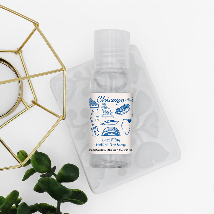 Custom Wedding Hand Sanitizers 1 oz Gel, Girls Trip, Chicago Bachelorette Sanitizers