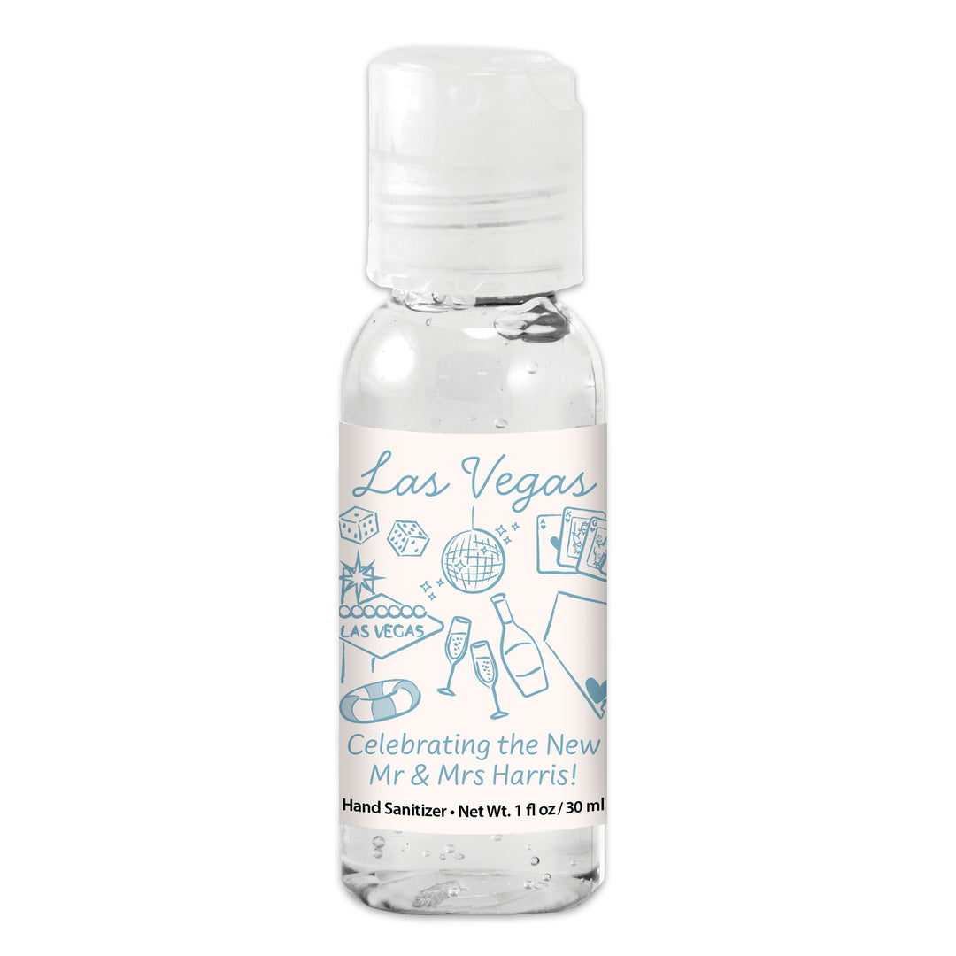 Custom Wedding Hand Sanitizers 1 oz Gel, Girls Trip, Las Vegas Bachelorette Sanitizers