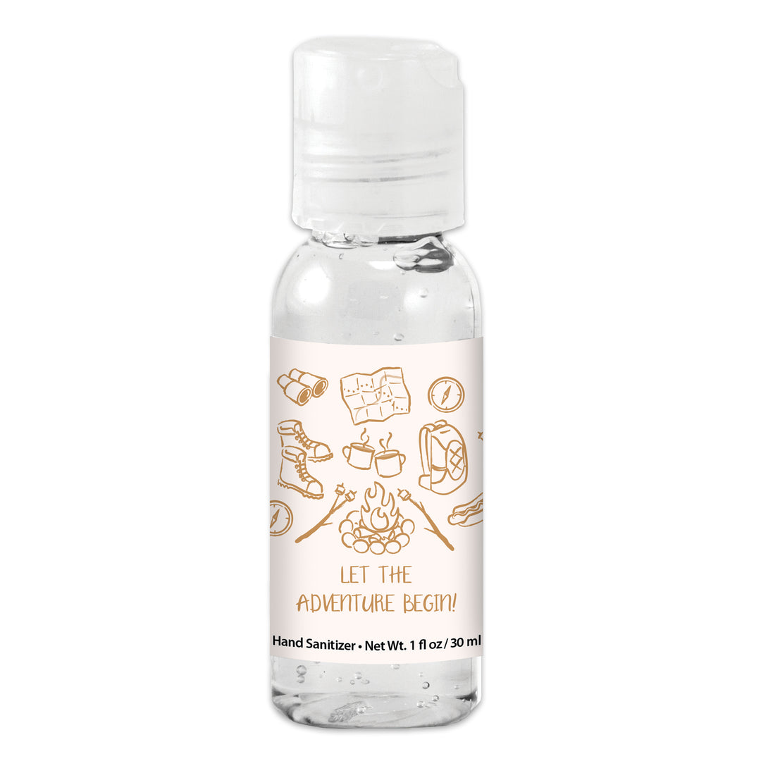 Custom Wedding Hand Sanitizers 1 oz Gel, Girls Trip, Camping Bachelorette Sanitizers