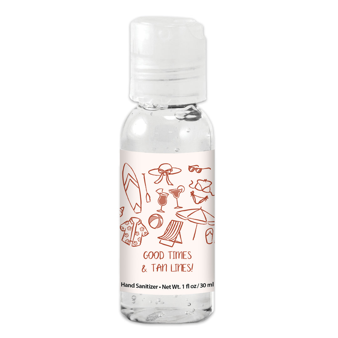 Custom Wedding Hand Sanitizers 1 oz Gel, Girls Trip, Beach Bachelorette Sanitizers