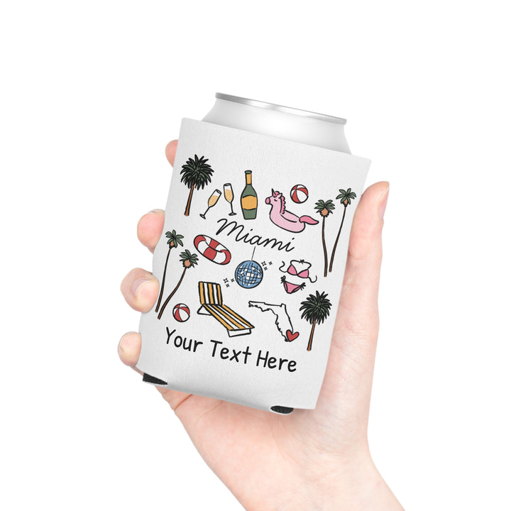 Miami Can Cooler — Personalized Bachelorette Party Can Cooler