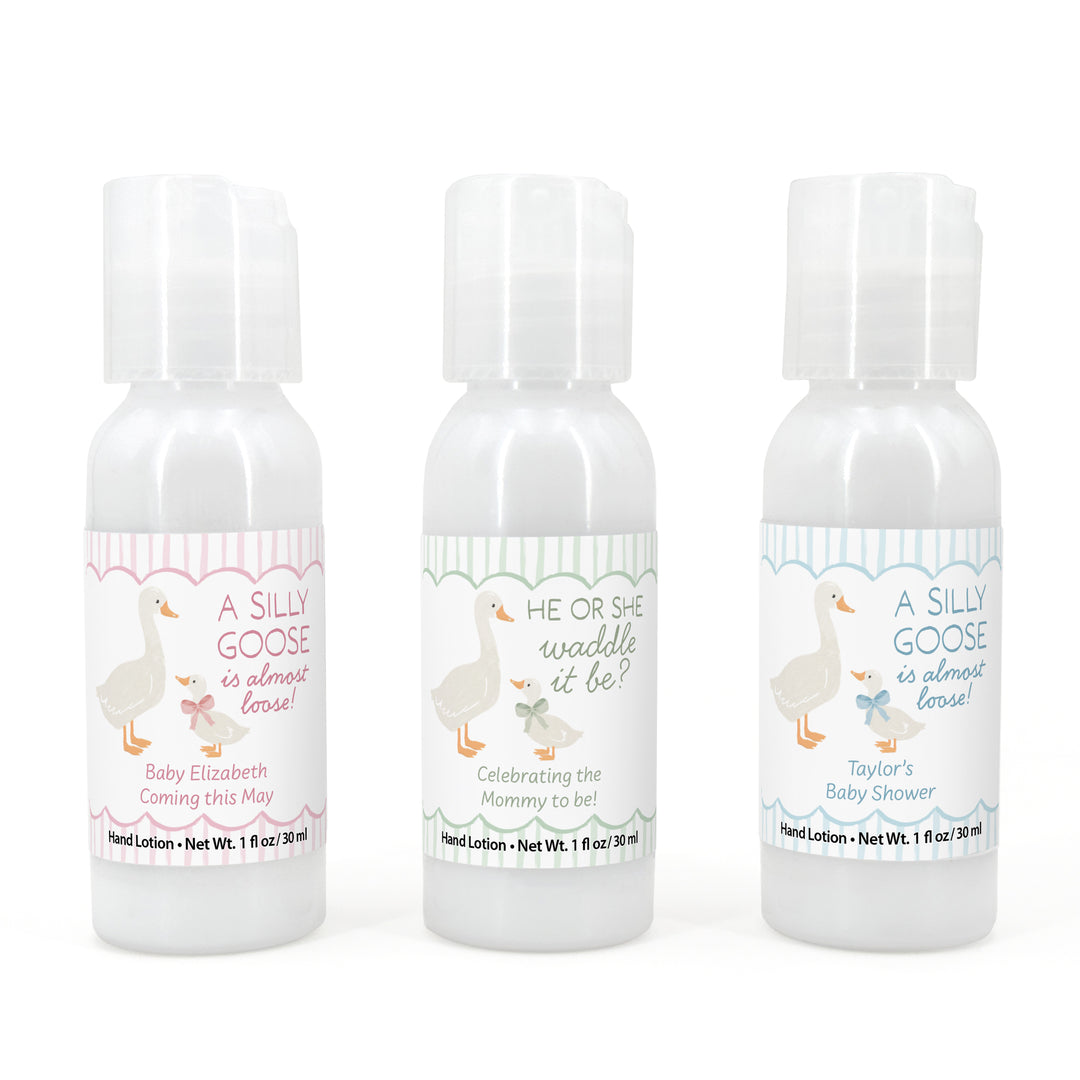 Baby Shower Favors for Guests in Bulk, Baby Shower Favors Hand Lotion, A Silly Goose is Almost Loose