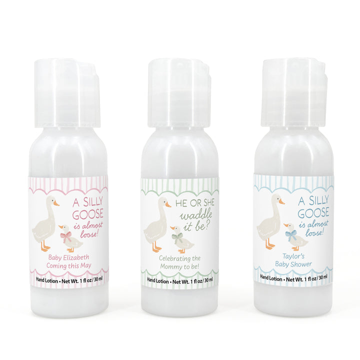Baby Shower Favors for Guests in Bulk, Baby Shower Favors Hand Lotion, A Silly Goose is Almost Loose