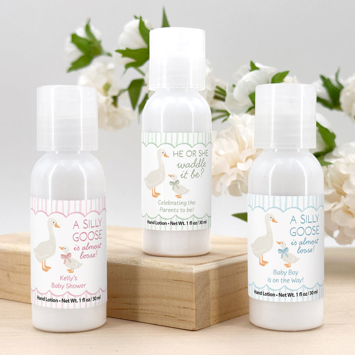 Baby Shower Favors for Guests in Bulk, Baby Shower Favors Hand Lotion, A Silly Goose is Almost Loose