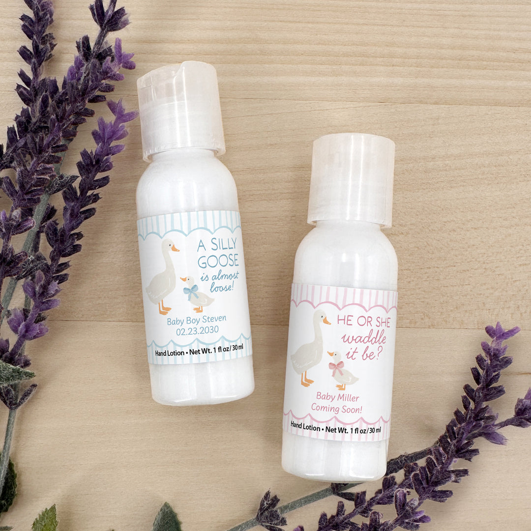 Baby Shower Favors for Guests in Bulk, Baby Shower Favors Hand Lotion, A Silly Goose is Almost Loose