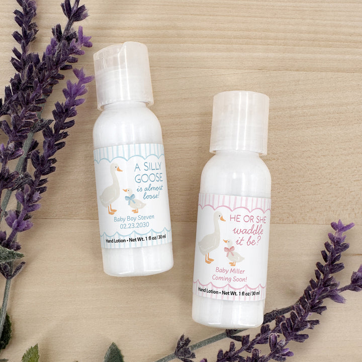 Baby Shower Favors for Guests in Bulk, Baby Shower Favors Hand Lotion, A Silly Goose is Almost Loose