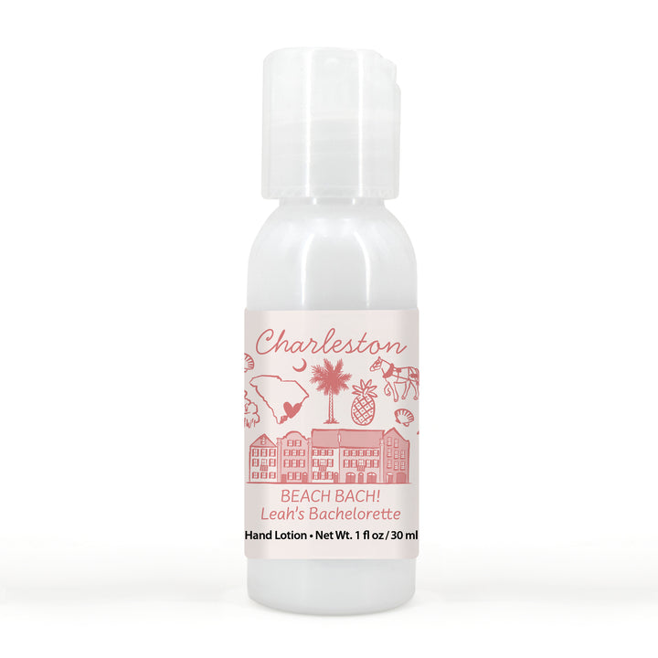 Custom Hand Lotion Wedding Favors, Girls Trip, Charleston Bachelorette Hand Lotion