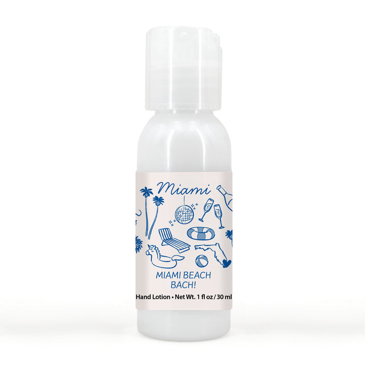 Custom Hand Lotion Wedding Favors, Girls Trip, Miami Bachelorette Hand Lotion
