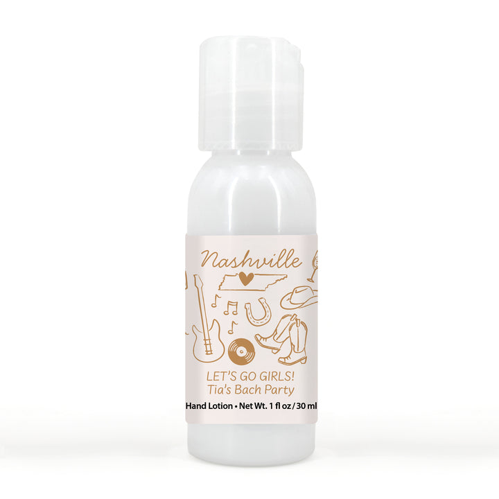 Custom Hand Lotion Wedding Favors, Girls Trip, Nashville Bachelorette Hand Lotion