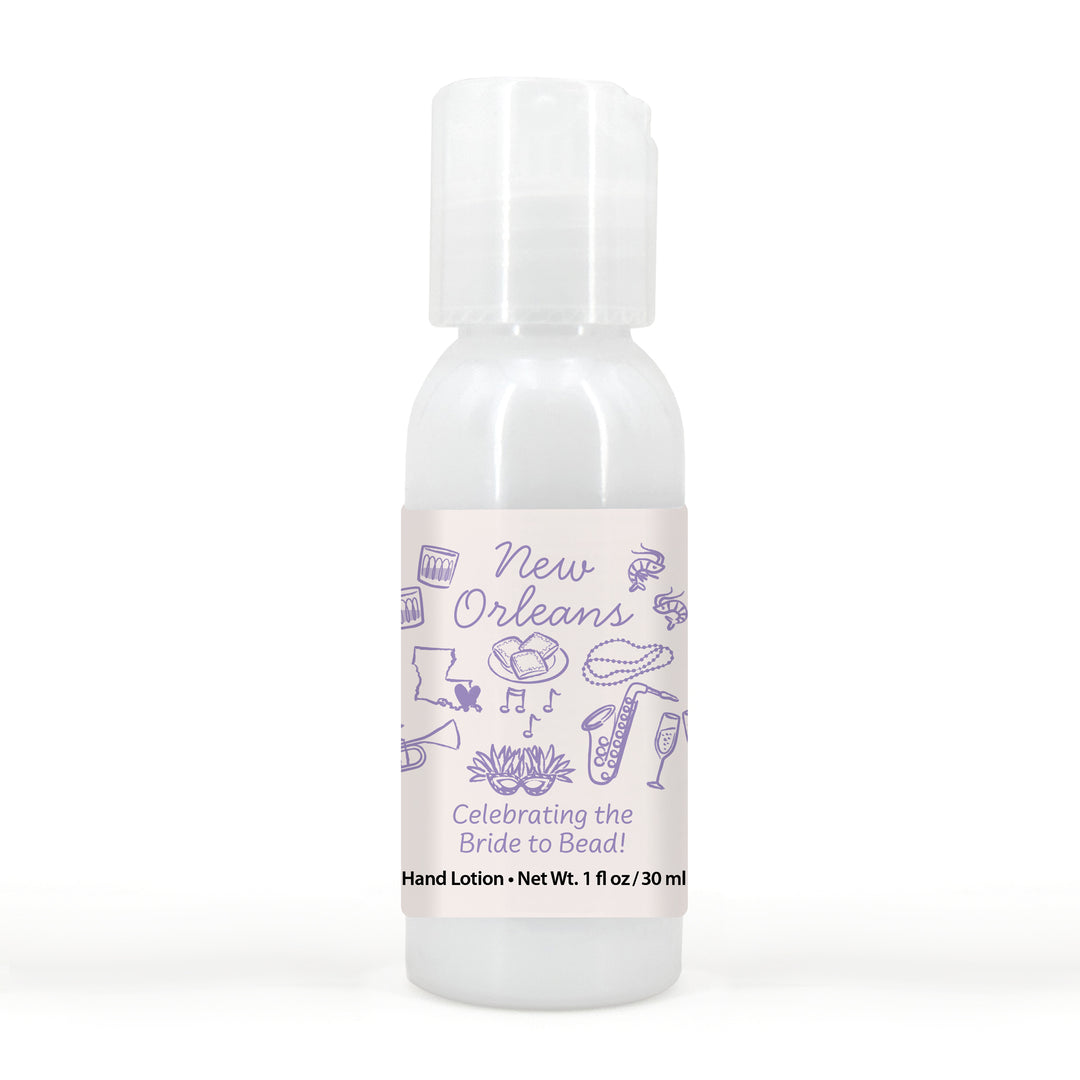 Custom Hand Lotion Wedding Favors, Girls Trip, New Orleans Bachelorette Hand Lotion
