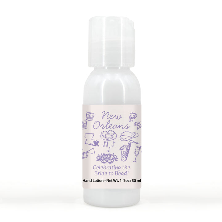 Custom Hand Lotion Wedding Favors, Girls Trip, New Orleans Bachelorette Hand Lotion