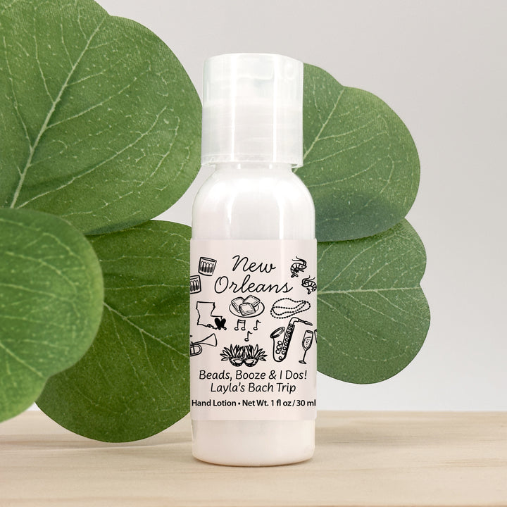 Custom Hand Lotion Wedding Favors, Girls Trip, New Orleans Bachelorette Hand Lotion