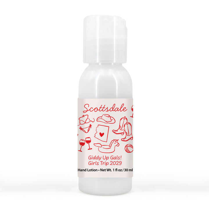Custom Hand Lotion Wedding Favors, Girls Trip, Scottsdale Bachelorette Hand Lotion