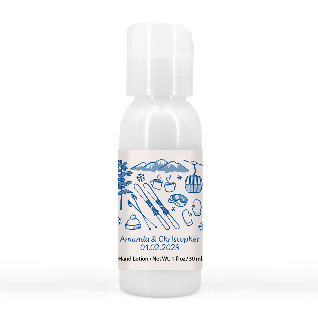 Hand Drawn Ski Sketch Pattern Hand Lotion