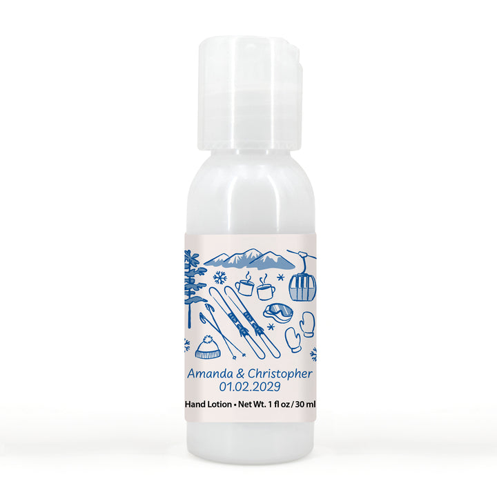 Hand Drawn Ski Sketch Pattern Hand Lotion