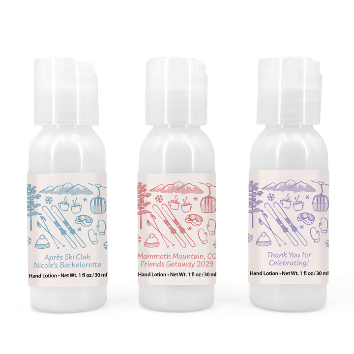 Hand Drawn Ski Sketch Pattern Hand Lotion