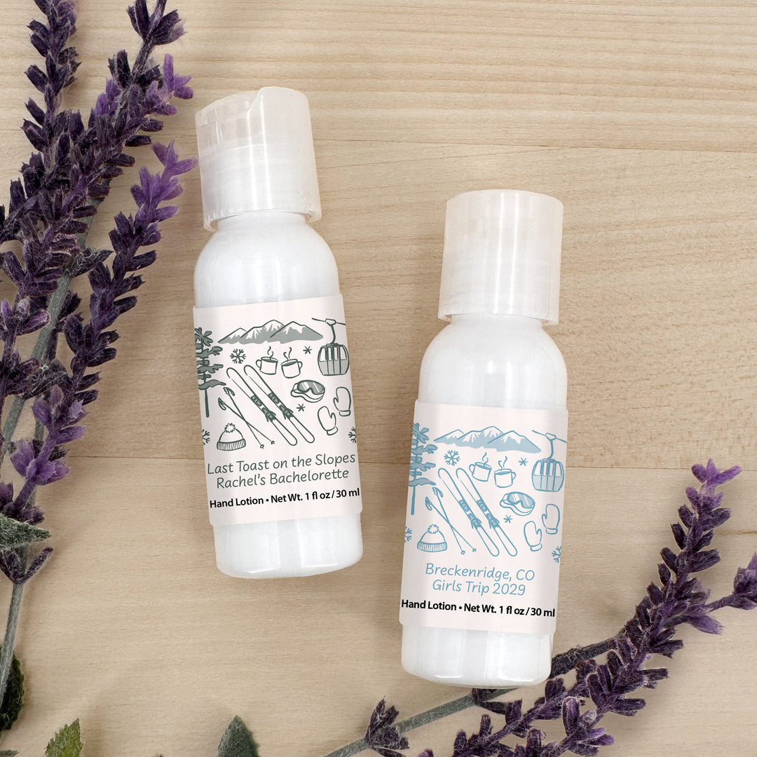 Hand Drawn Ski Sketch Pattern Hand Lotion