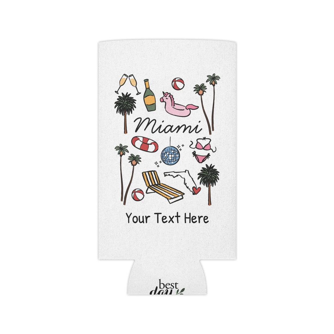Miami Can Cooler — Personalized Bachelorette Party Can Cooler