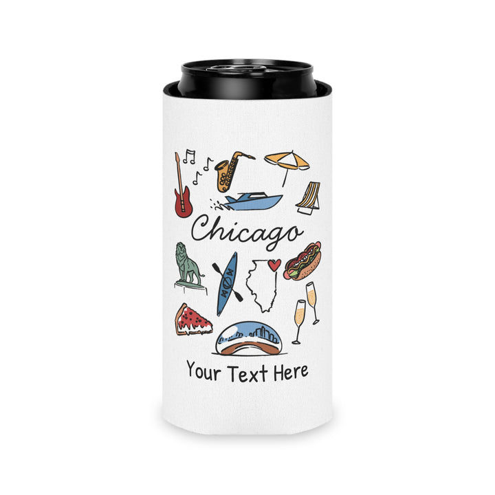 Chicago Can Cooler — Personalized Bachelorette Party Can Cooler