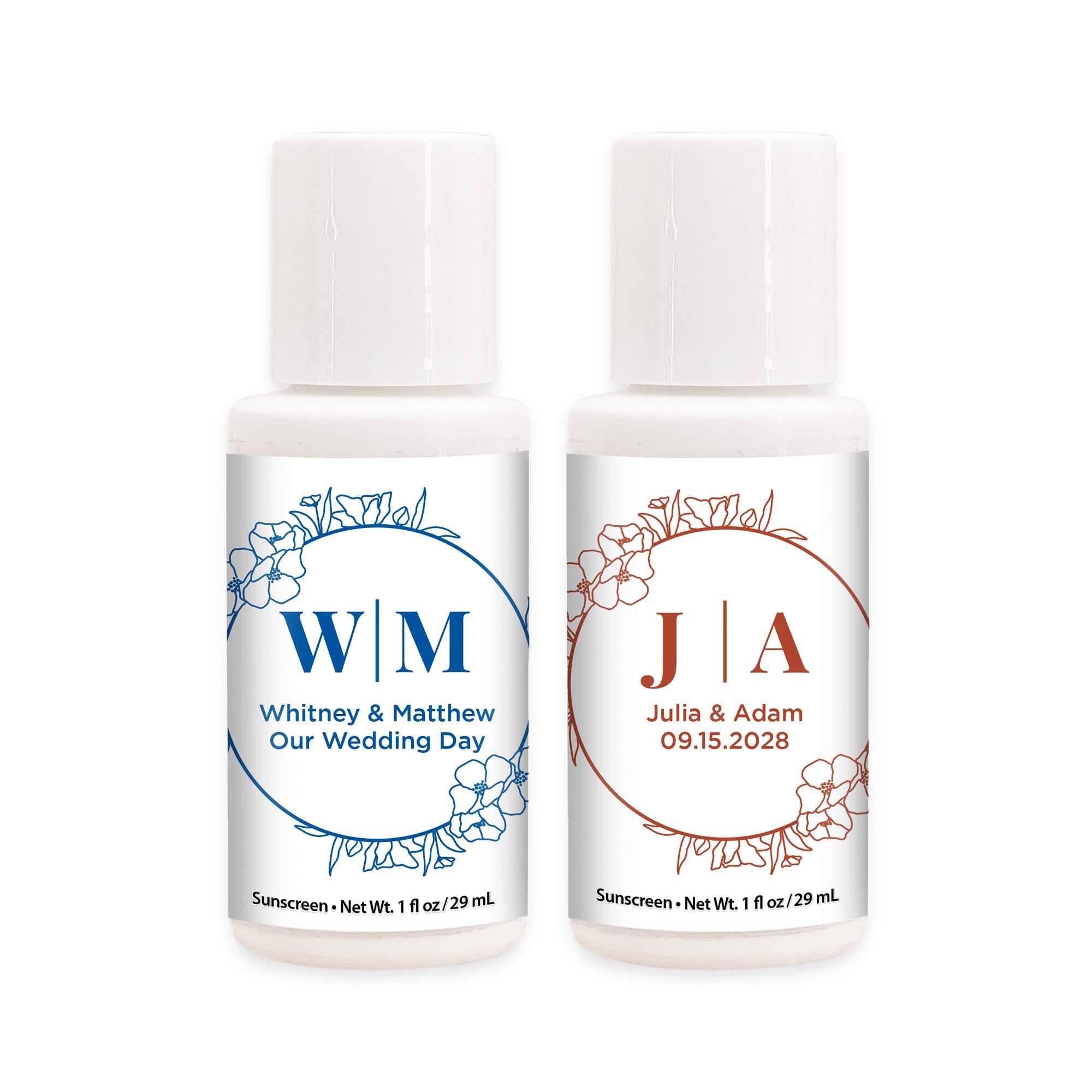 Mini Sunscreen Wedding Favor, Floral Line Drawing – Best Day Ever Spot