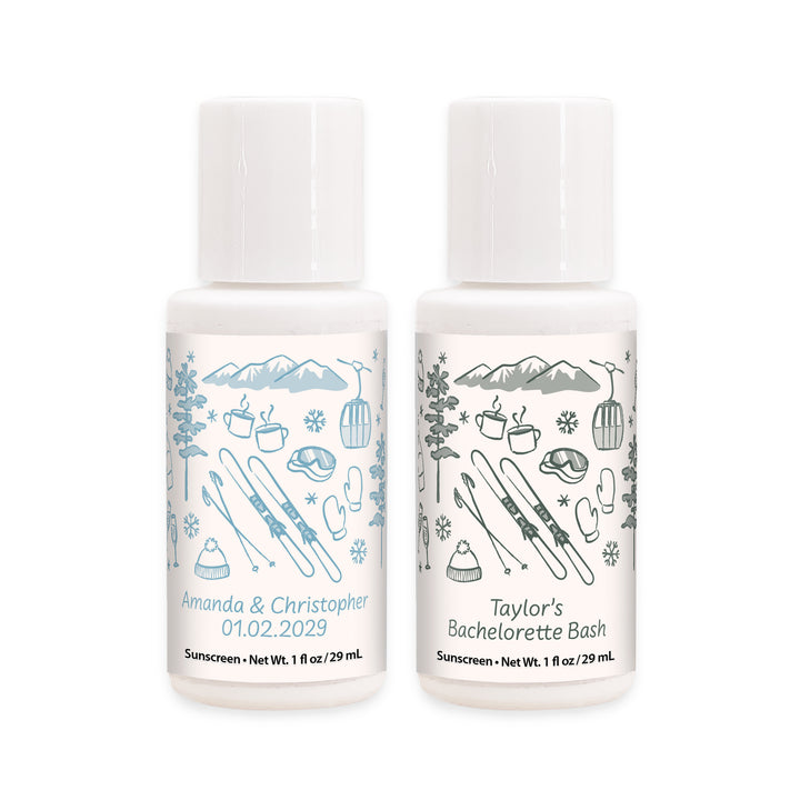 Hand Drawn Ski Sketch Pattern Sunscreen