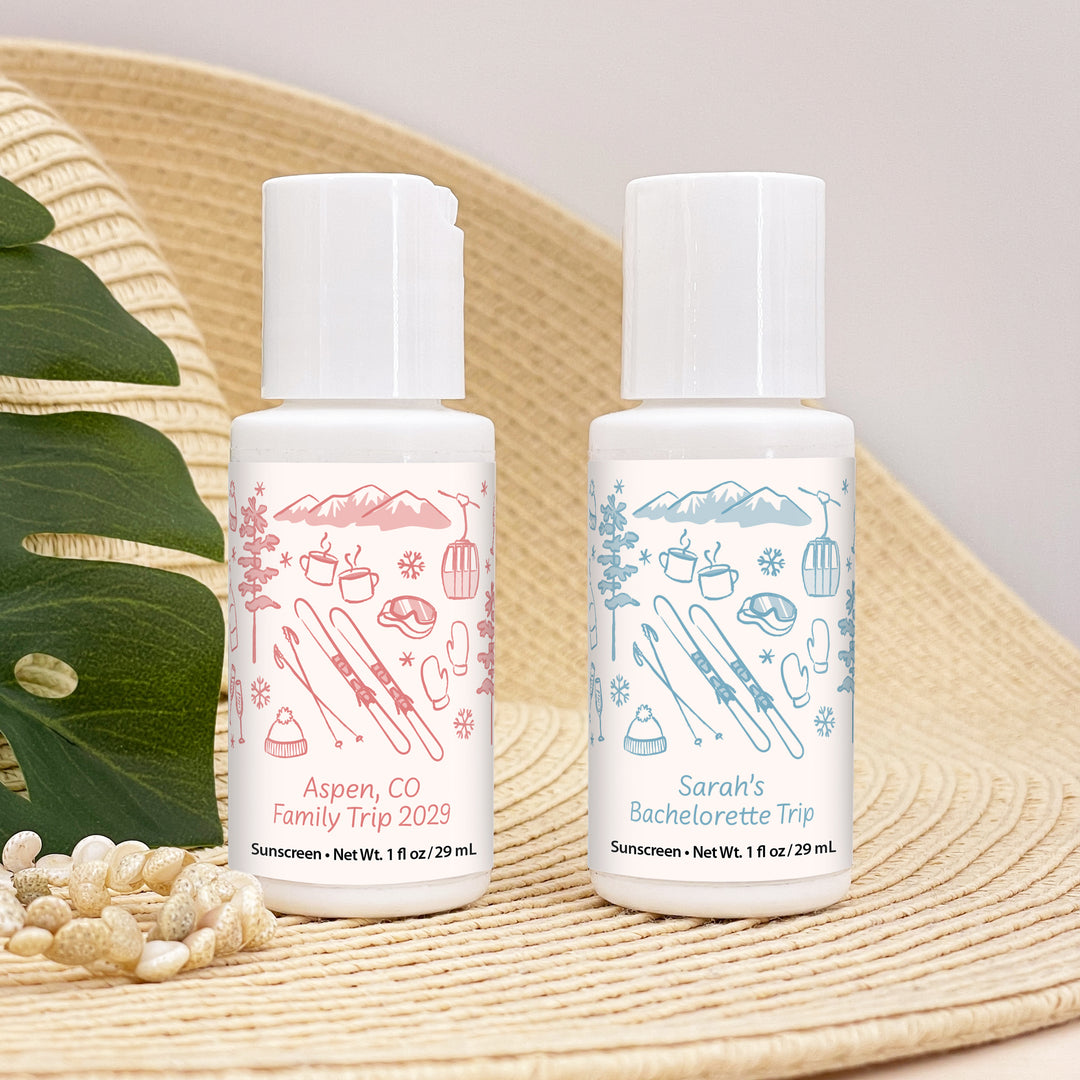 Hand Drawn Ski Sketch Pattern Sunscreen