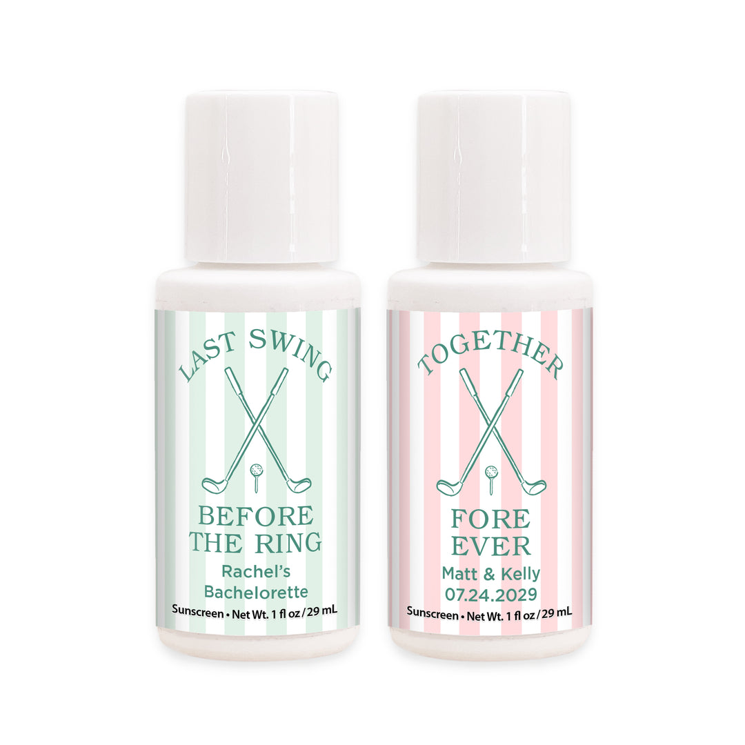 Last Swing Before The Ring, Golf Stripe Sunscreen