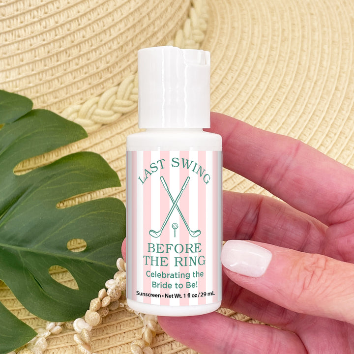Last Swing Before The Ring, Golf Stripe Sunscreen