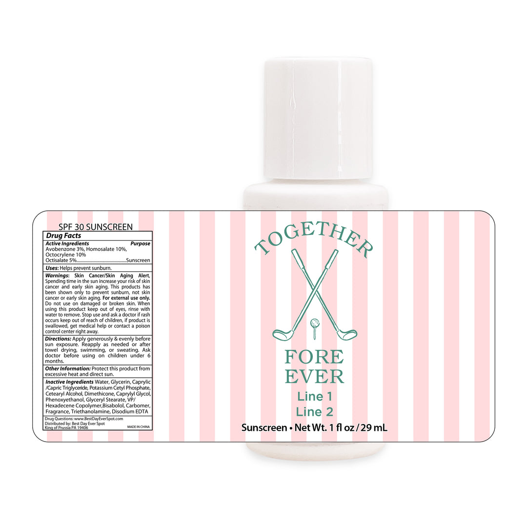 Last Swing Before The Ring, Golf Stripe Sunscreen