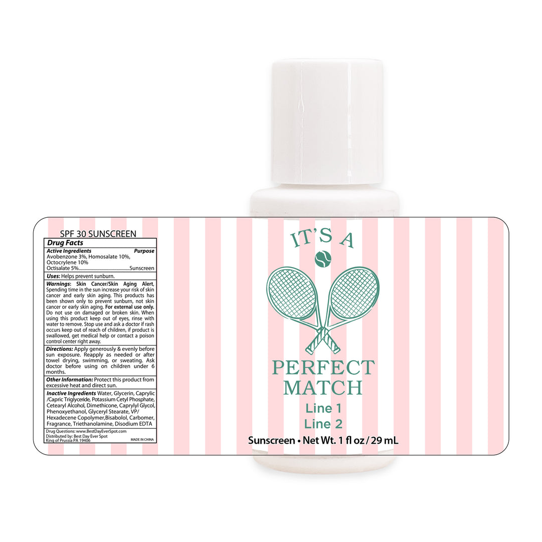 A Perfect Match, Tennis Stripe Sunscreen