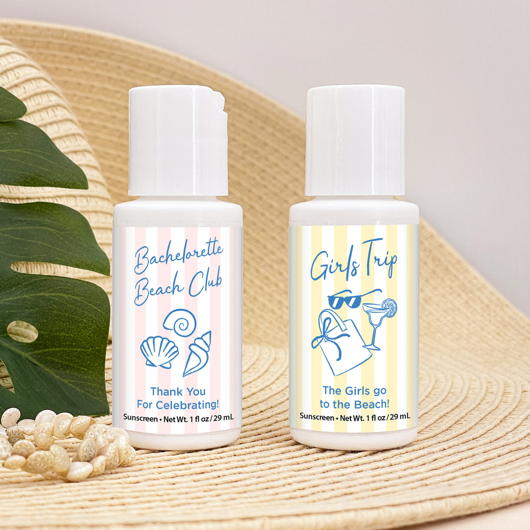 About Last Night, Last Toast on the Coast, Bachelorette Stripe Sunscreen