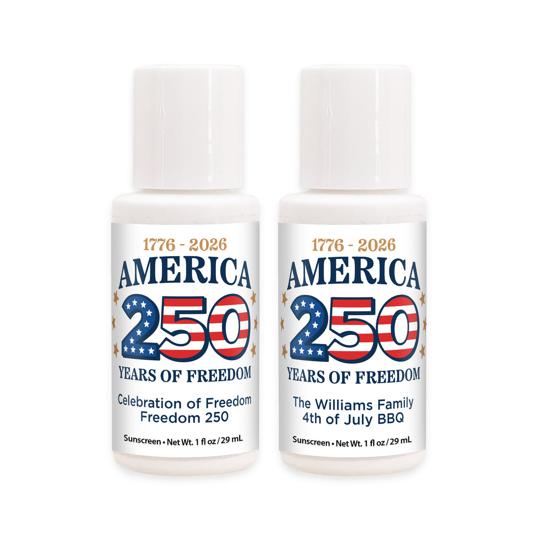 Patriotic Mini Sunscreen Favors, America 250 Party Favors, 1oz Sunscreen