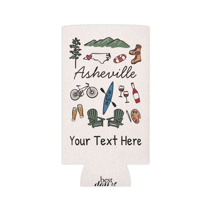 Asheville Can Cooler — Personalized Bachelorette Party Can Cooler