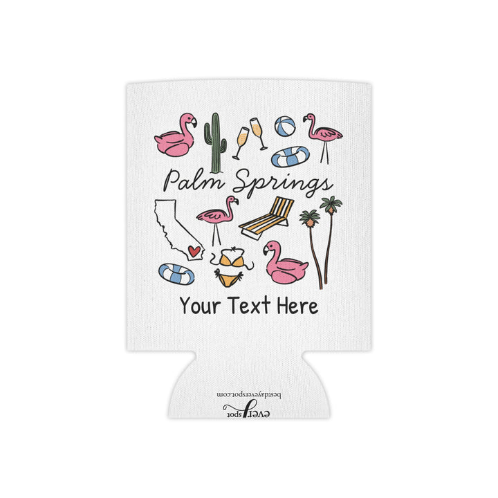 Palm Springs Can Cooler — Personalized Bachelorette Party Can Cooler