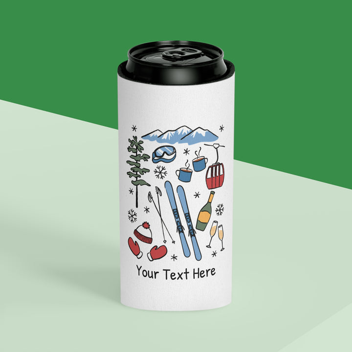 Ski Can Cooler — Personalized Bachelorette Party Can Cooler