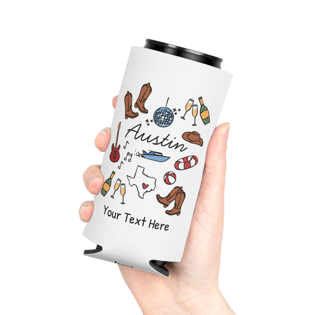 Austin Can Cooler — Personalized Bachelorette Party Can Cooler