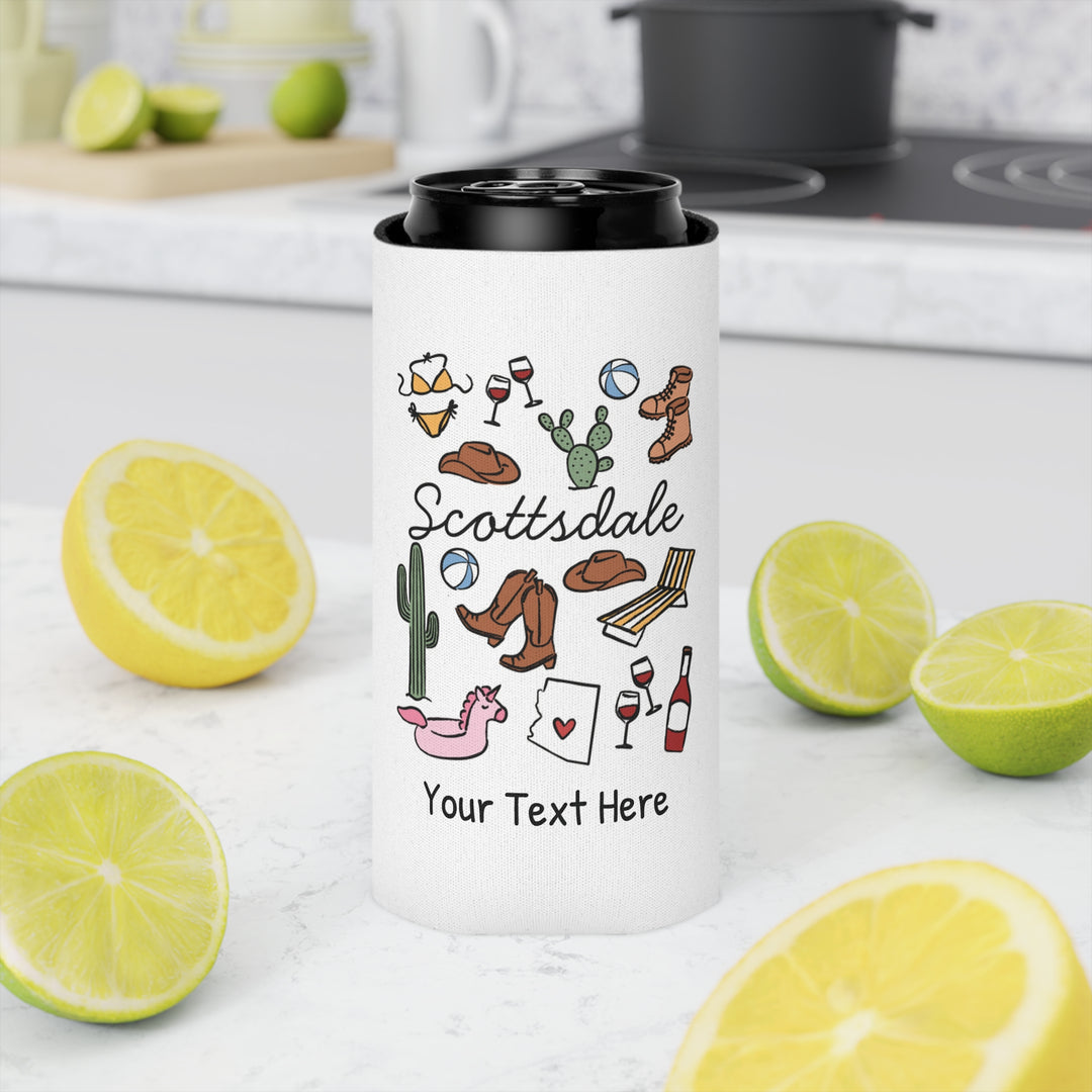 Scottsdale Can Cooler — Personalized Bachelorette Party Can Cooler