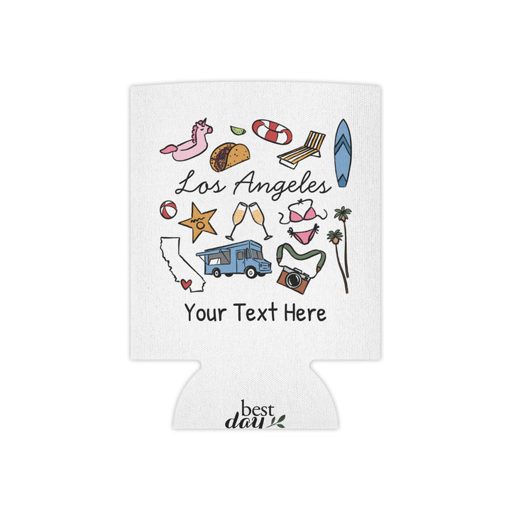 Los Angeles Can Cooler — Personalized Bachelorette Party Can Cooler