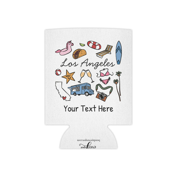 Los Angeles Can Cooler — Personalized Bachelorette Party Can Cooler