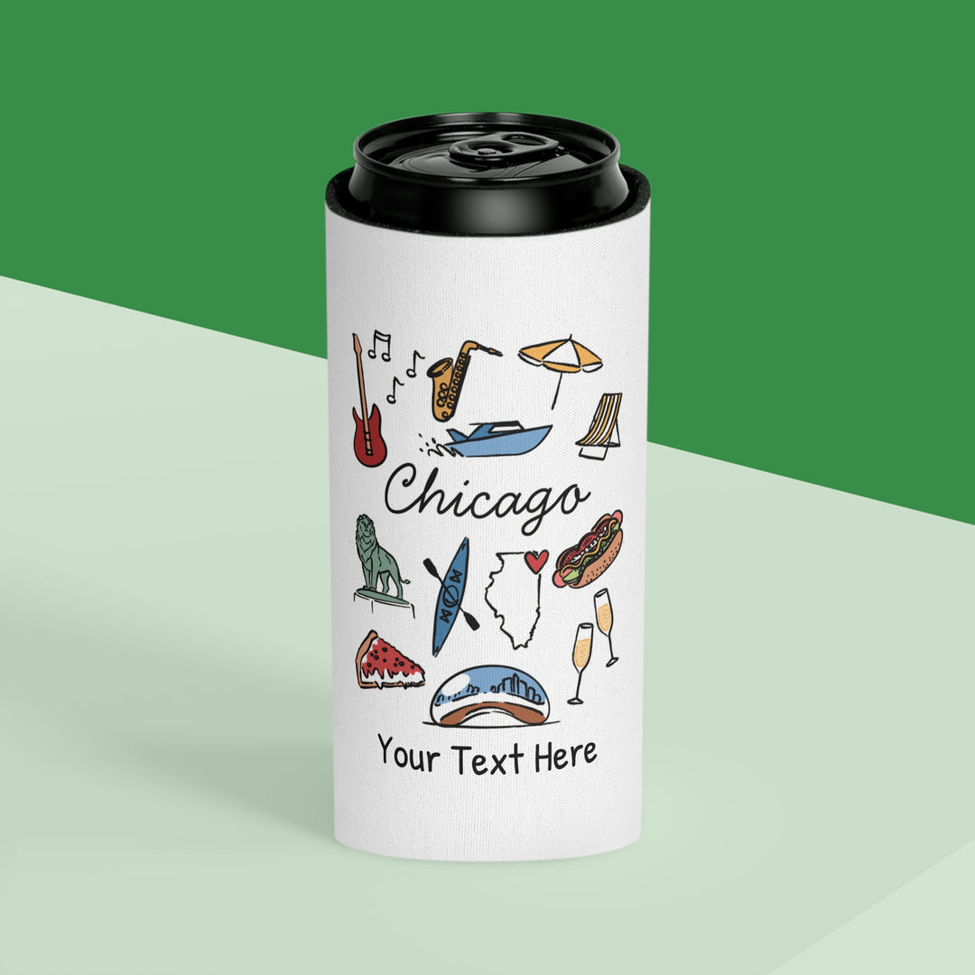 Chicago Can Cooler — Personalized Bachelorette Party Can Cooler