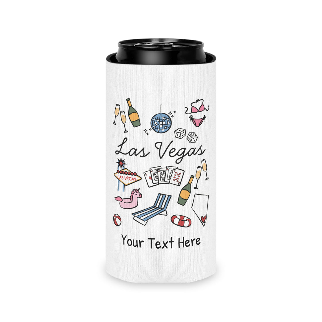 Las Vegas Can Cooler — Personalized Bachelorette Party Can Cooler