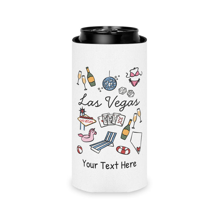 Las Vegas Can Cooler — Personalized Bachelorette Party Can Cooler
